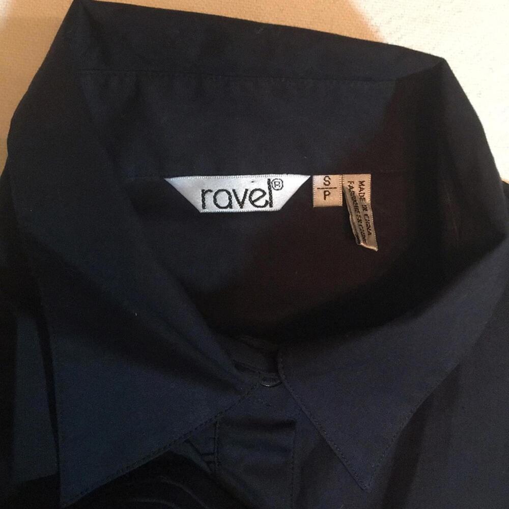 🌺 Ravel button up black sleeveless top size Small - Picture 2 of 5